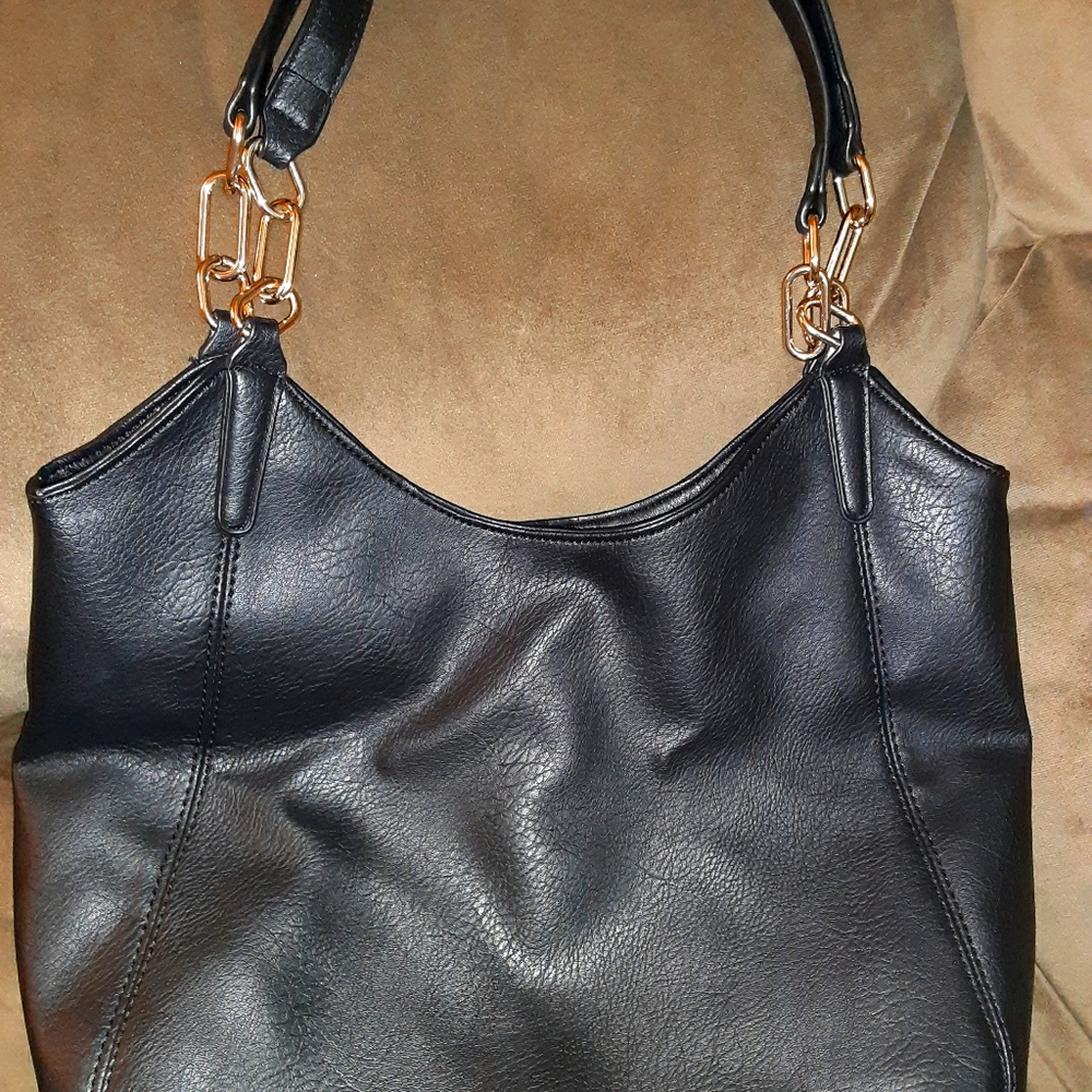 NWOT MATHEW&JULIAN black and gold Hobo  Purse